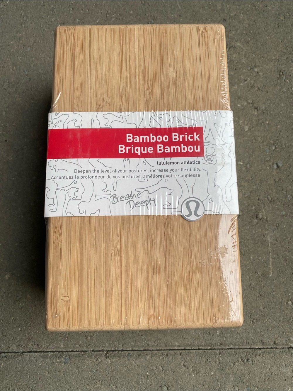 NEW Lululemon Bamboo Brick Yoga Block Wood Deadstock Rare - Factory Sealed